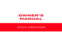 Honda CB1000R - Owners Manual 2024 EN